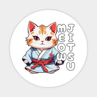 Meow-Jitsu Jiu Jitsu Cat Magnet